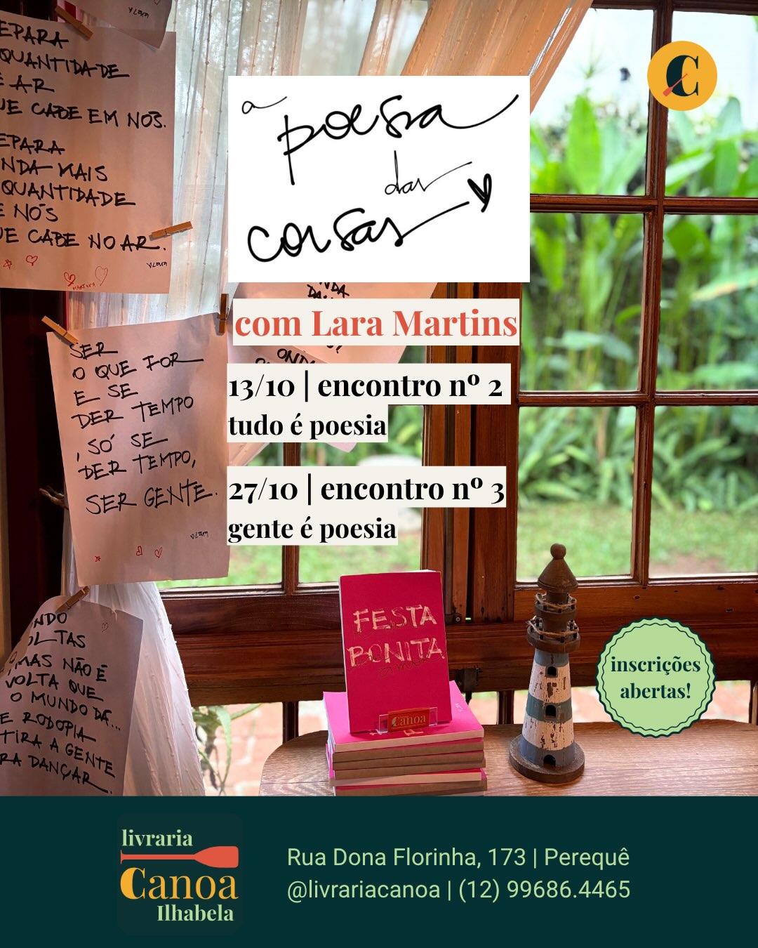 A poesia das coisas — Lara Martins — Canoa