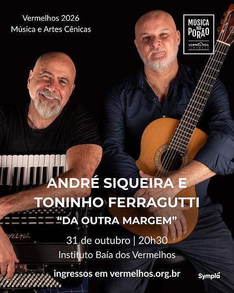 Cartaz oficial do concerto margem na Sala do Porão, Instituto Baía dos Vermelhos,2026.