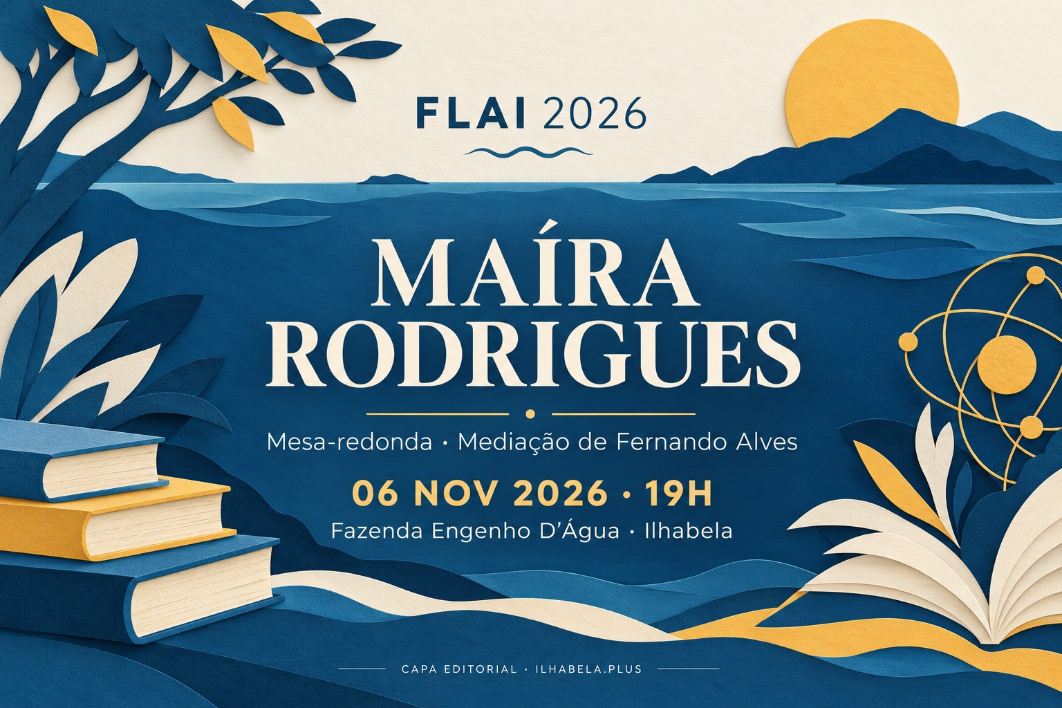 Ilustração editorial: mesa-redonda com Maíra Rodrigues e mediação de Fernando Alves, FLAI,6/11/2026 às19h, Fazenda Engenho D’Água.